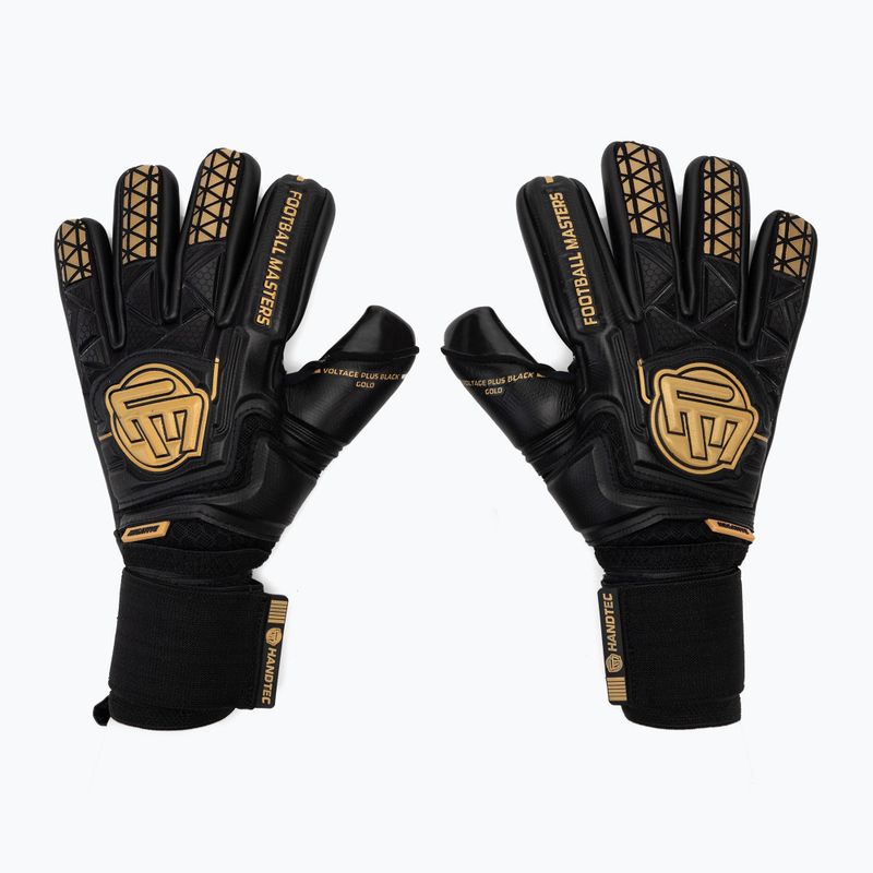 Рукавиці воротарські Football Masters Voltage Plus NC v 4.0 чорні/золоті