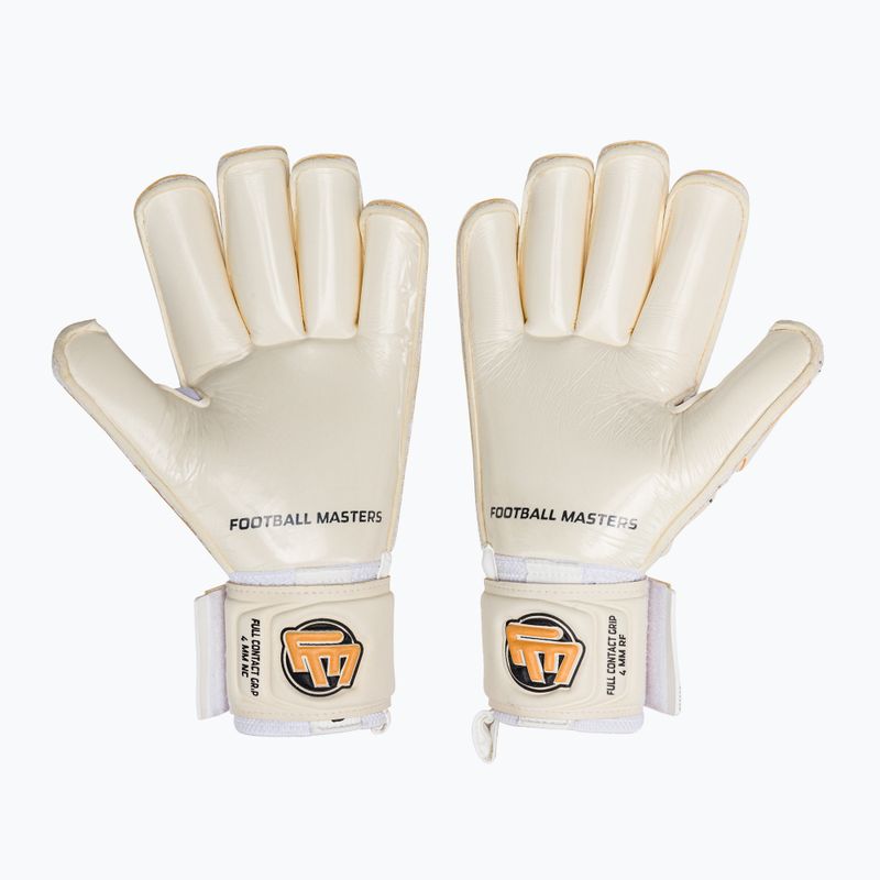 Рукавиці воротарські Football Masters Full Contact RF v4.0 білі/золоті 2