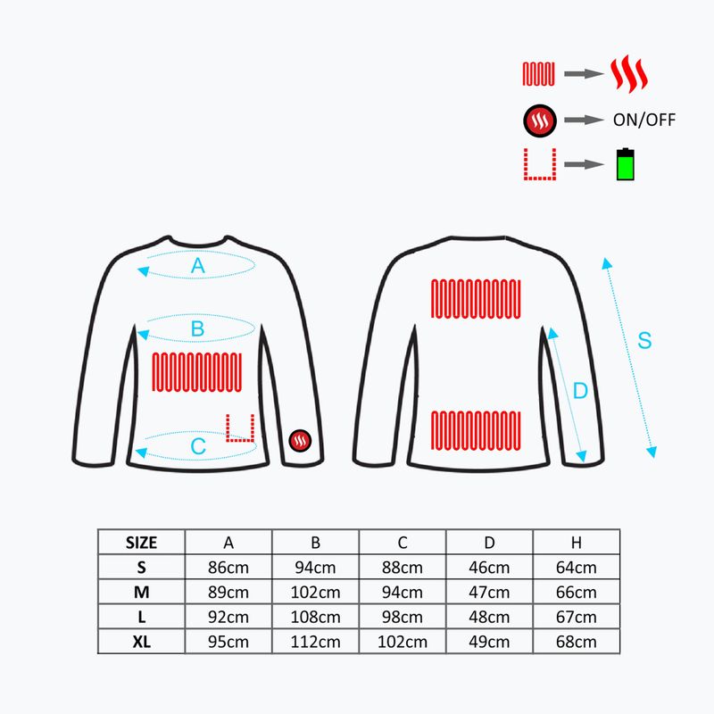 Кофта з підігрівом Glovii GJ1 чорна 10