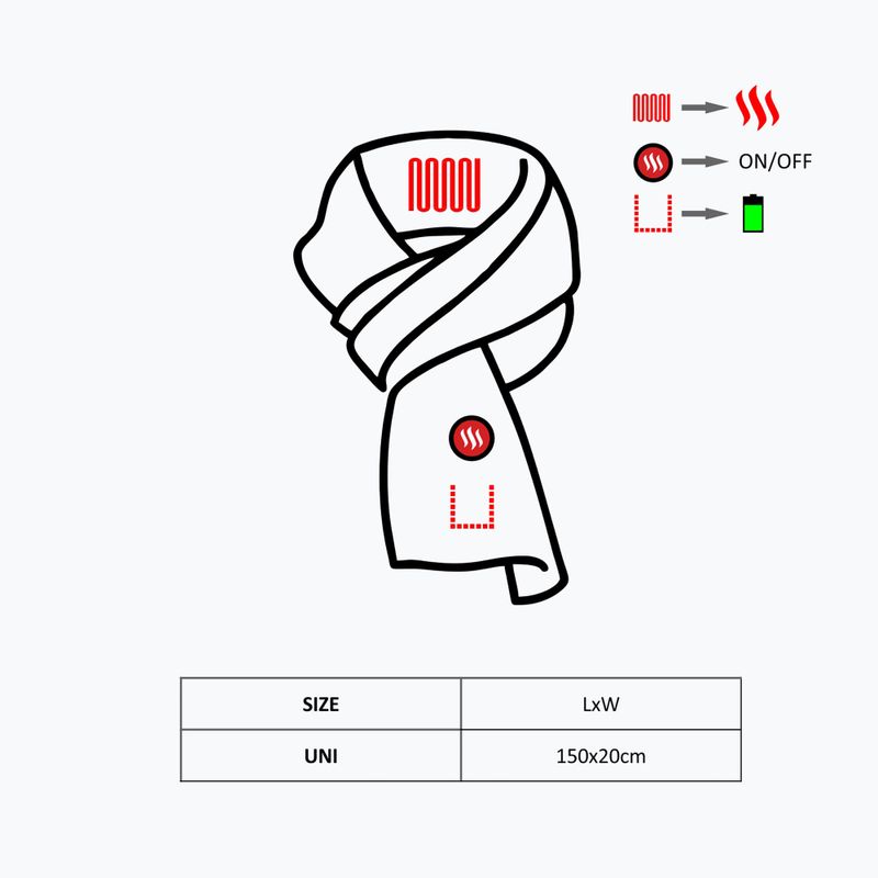 Шарф з підігрівом Glovii GA1B чорний 9