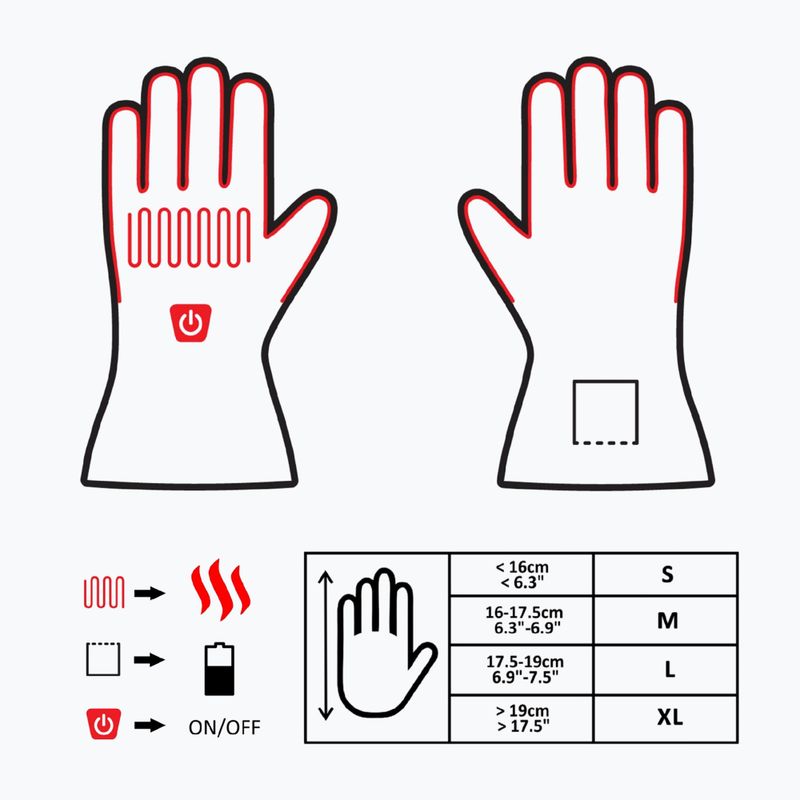 Рукавиці лижні з підігрівом Glovii GS9 чорні 14