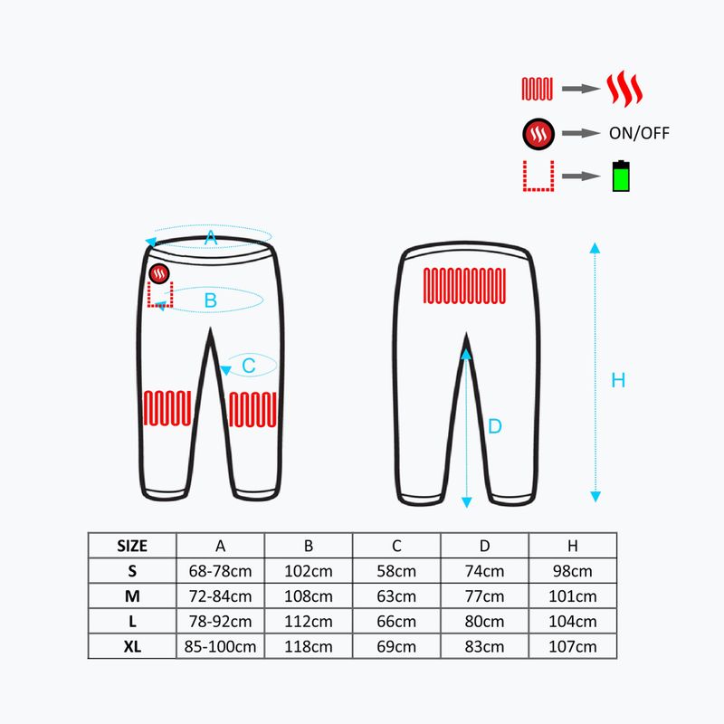 Штани з підігрівом Glovii GP1R червоні 9