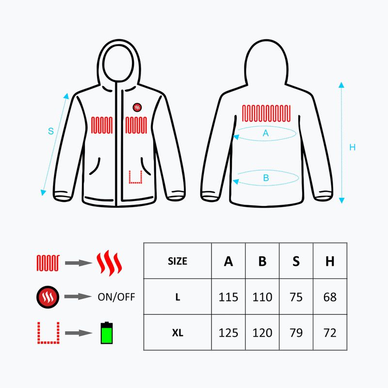 Куртка з підігрівом чоловіча Glovii GTMB чорна 10