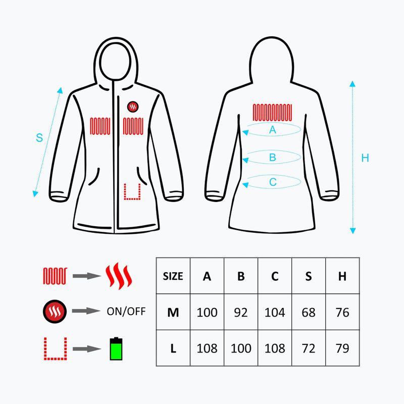 Куртка з підігрівом жіноча Glovii GTFG чорна 9