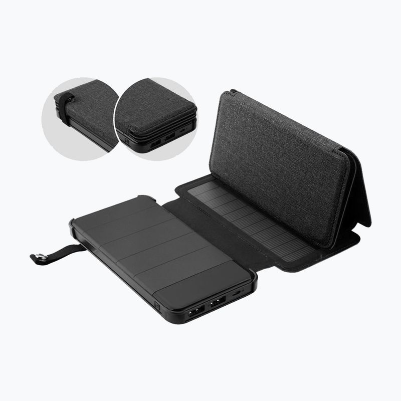 Павербанк сонячний PowerNeed 8000mAh чорний 9