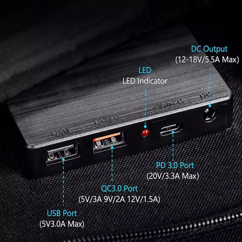 Зарядний пристрій сонячний PowerNeed ES-100 100W чорний 4