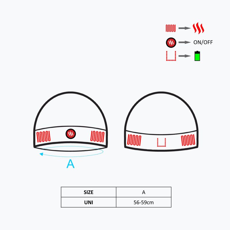 Шапка з підігрівом Glovii GC2B чорна 7