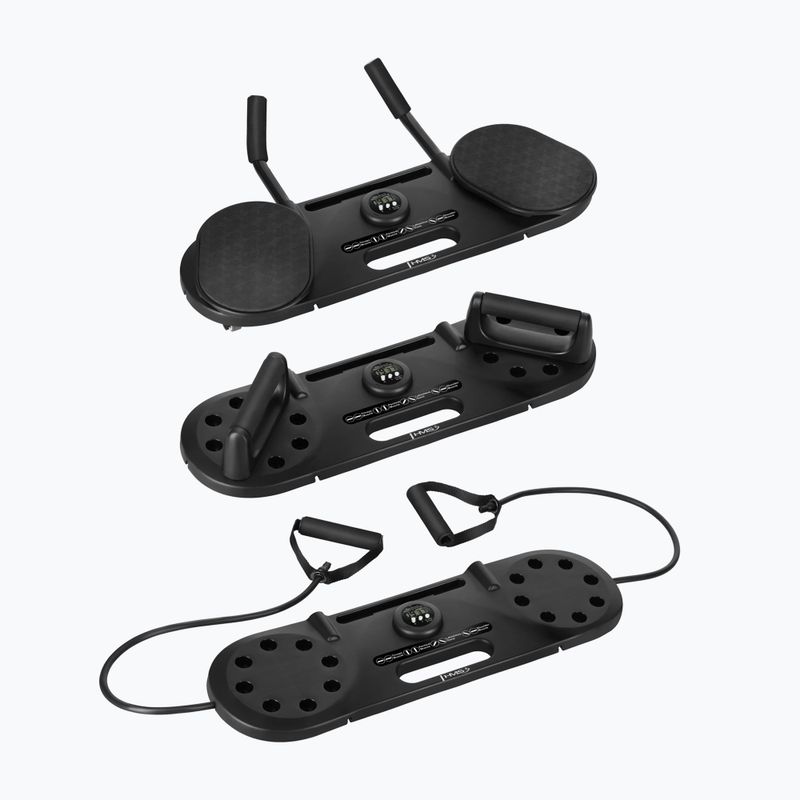 Багатофункціональна дошка HMS DBP02 for abdominal muscle exercises and push-ups with straps 3w1 black 3