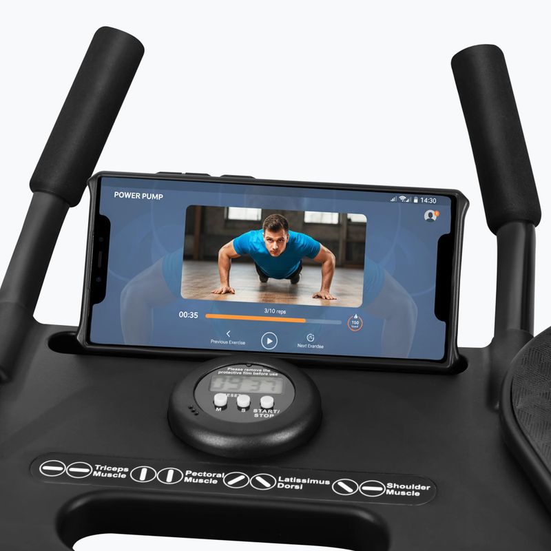 Дошка багатофункційна HMS DBP02 для тренувань пресу та віджимань з тросами 3в1 black 5