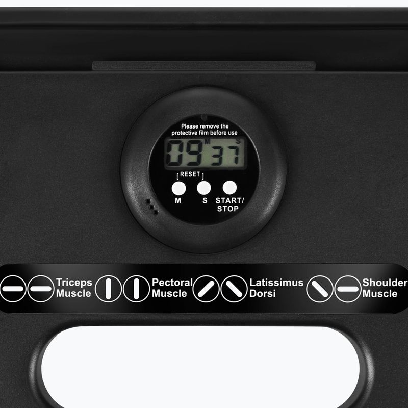 Багатофункціональна дошка HMS DBP02 for abdominal muscle exercises and push-ups with straps 3w1 black 6