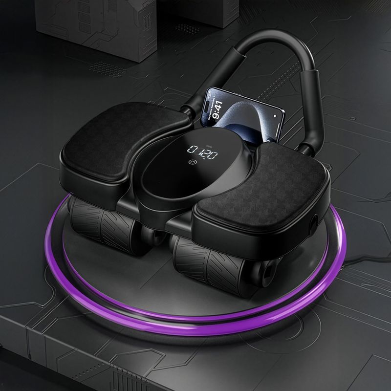 Колесо автоматичне для тренувань пресу з підтримкою та екраном HMS KA40 black 9