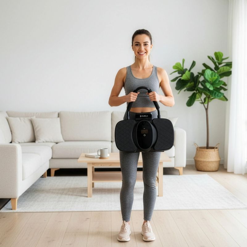 Колесо автоматичне для тренувань пресу з підтримкою та екраном HMS KA40 black 10