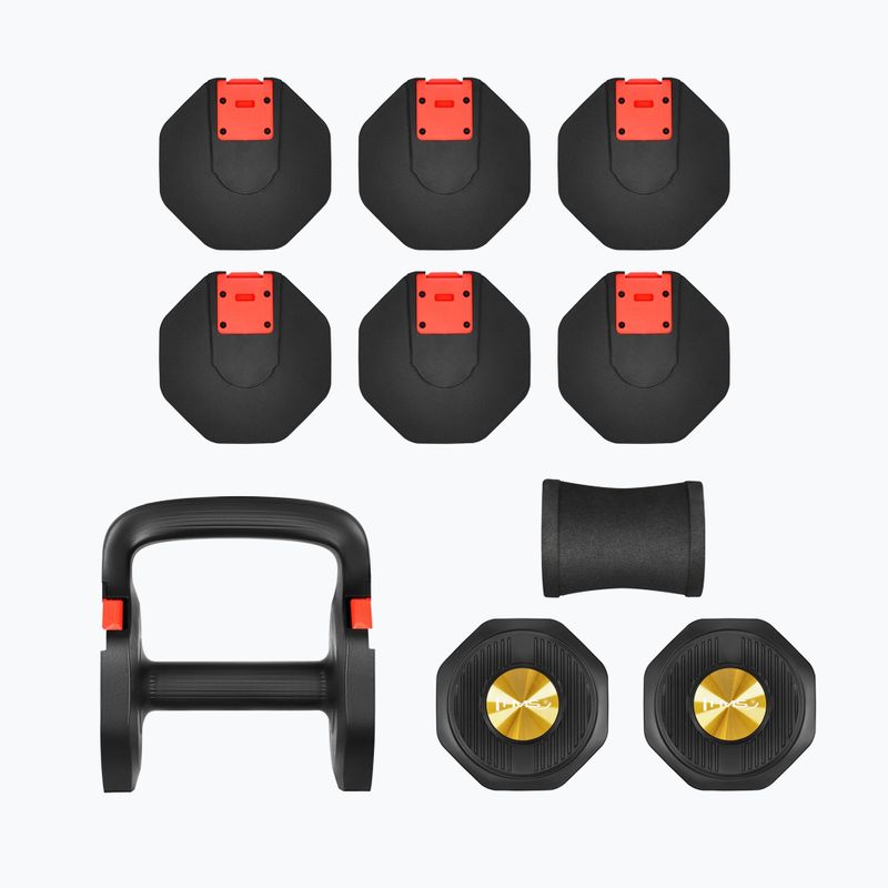 Гантель регульована HMS HL05 3в1 11,34 кг black/red 3