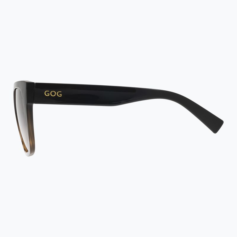Сонцезахисні окуляри жіночі GOG Hazel fashion black / brown demi / gradient smoke E808-1P 8