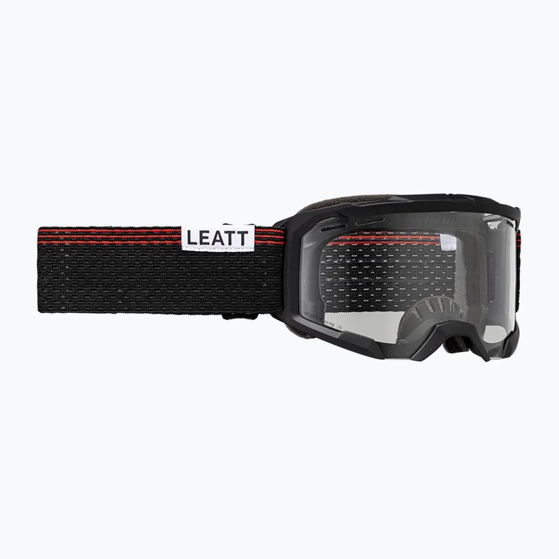 Велосипедні окуляри Leatt Velocity 4.0 MTB X-Flow чорні/прозорі