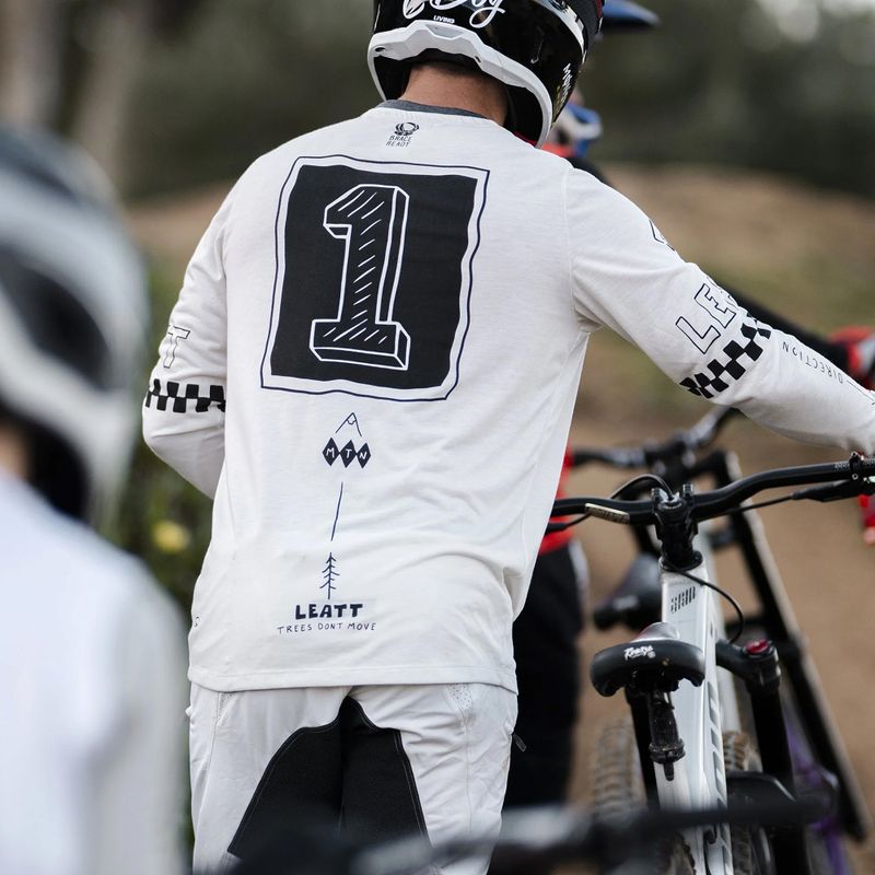 Лонгслів велосипедний чоловічий Leatt MTB Gravity 3.0 cream white 3