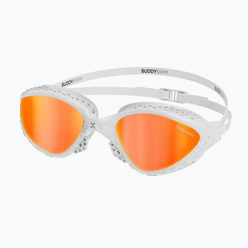 Окуляри для плавання BuddySwim OzeanX Mirror white / orange
