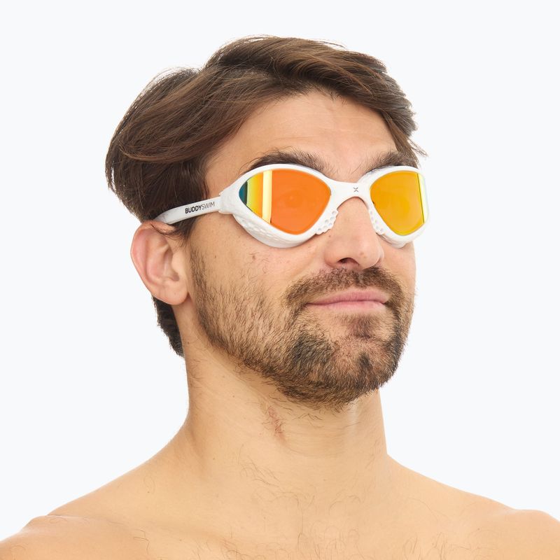 Окуляри для плавання BuddySwim OzeanX Mirror white / orange 2