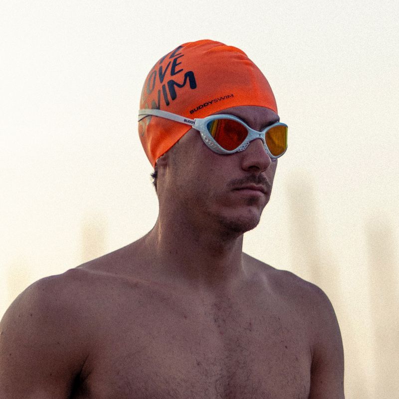 Окуляри для плавання BuddySwim OzeanX Mirror white / orange 4