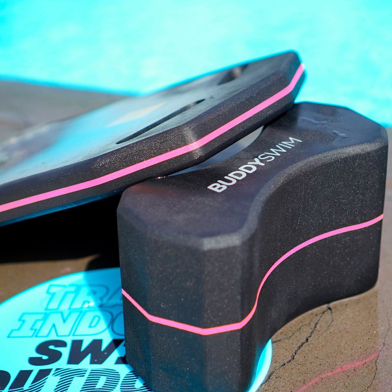 Дошка для плавання BuddySwim Kickboard black/pink 3