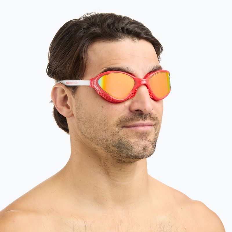 Окуляри для плавання BuddySwim OzeanX Mirror red/white/orange 4