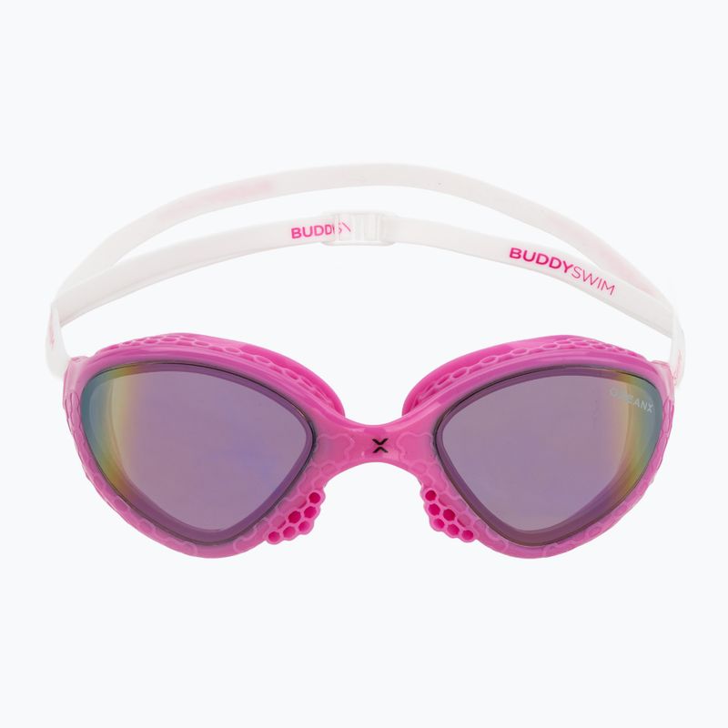 Окуляри для плавання BuddySwim OzeanX Mirror pink/white/iridium 2