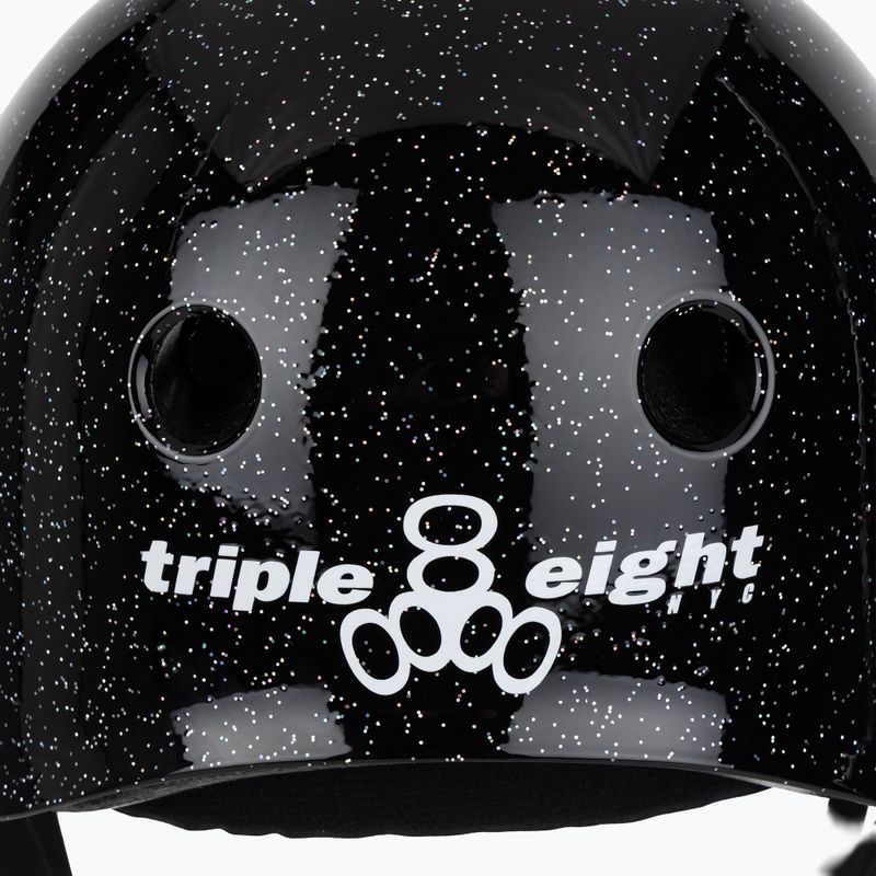Шолом Triple Eight The Certified Sweatsaver black glitter 7