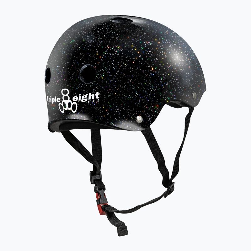 Шолом Triple Eight The Certified Sweatsaver black glitter 2