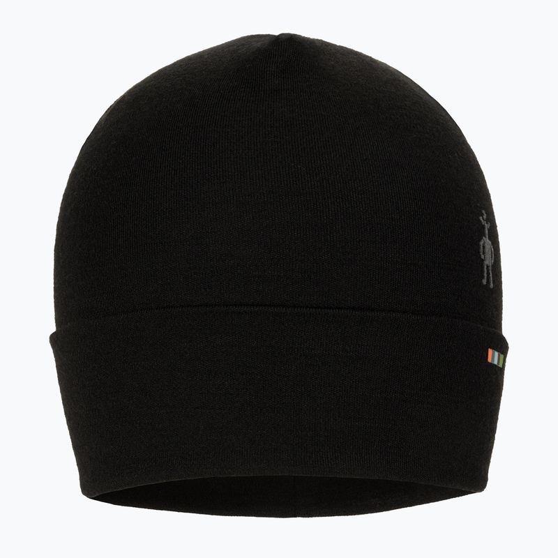 Шапка Smartwool Merino Reversible Cuff на манжетах чорна 2