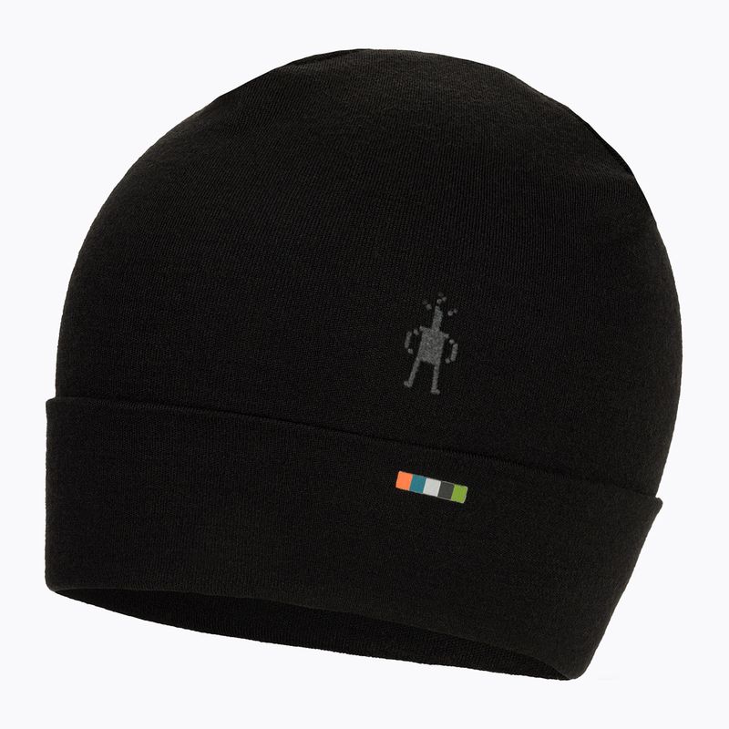 Шапка Smartwool Merino Reversible Cuff на манжетах чорна 3