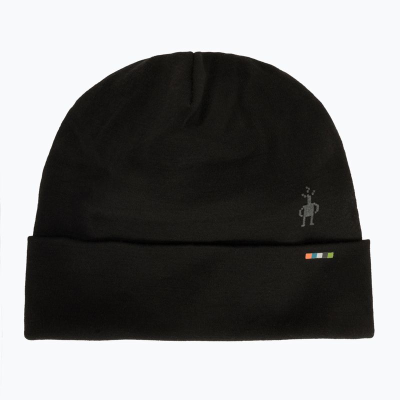 Шапка Smartwool Merino Reversible Cuff на манжетах чорна 5