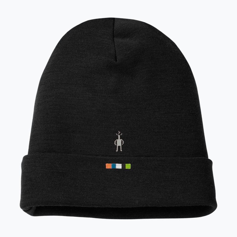 Шапка Smartwool Merino Reversible Cuff на манжетах чорна 6
