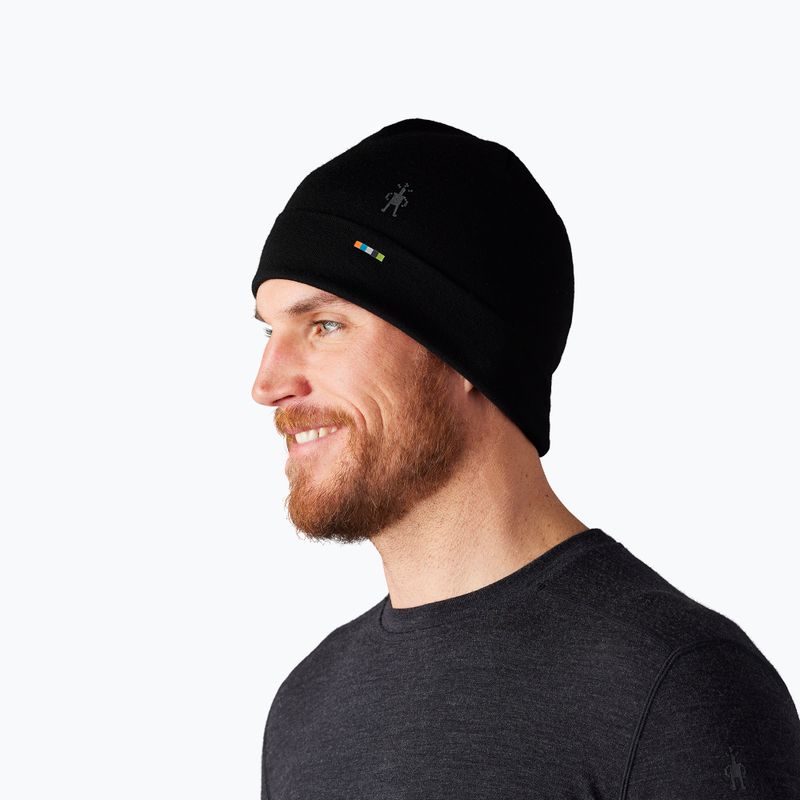 Шапка Smartwool Merino Reversible Cuff на манжетах чорна 7