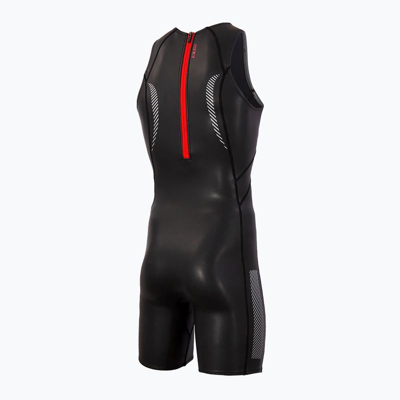 Гідрокостюм для тріатлону чоловічий ZONE3 Neoprene Kneeskin Baselayer black/red 2