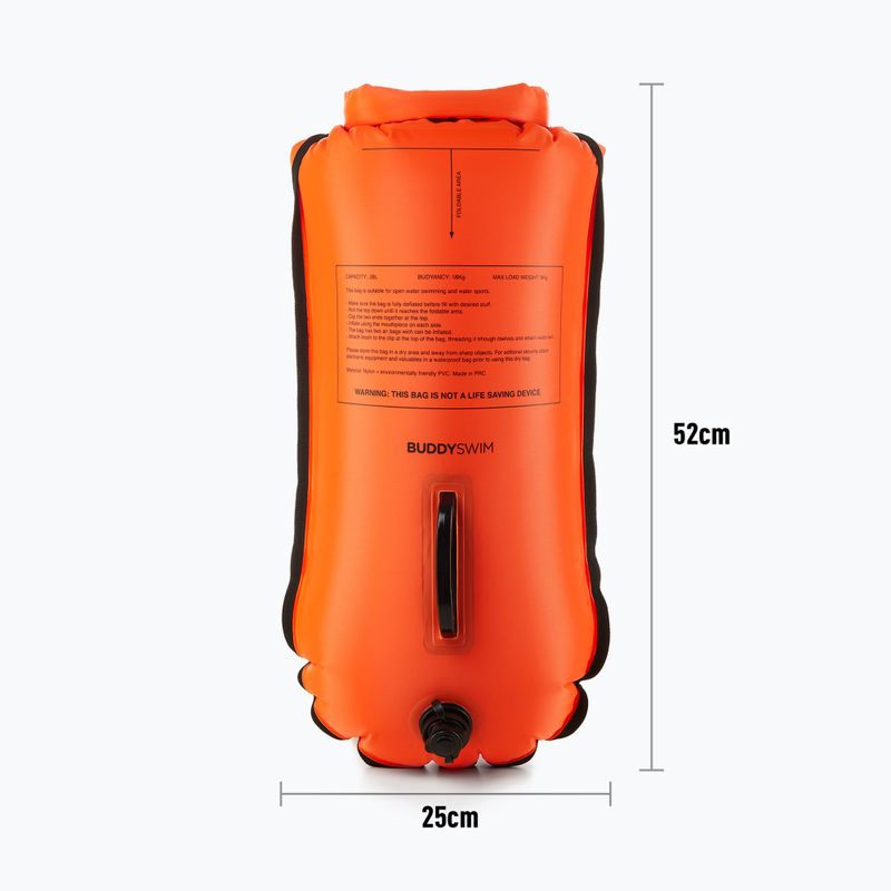 Буй страхувальний BuddySwim CSW Dry Bag 28 л orange 3