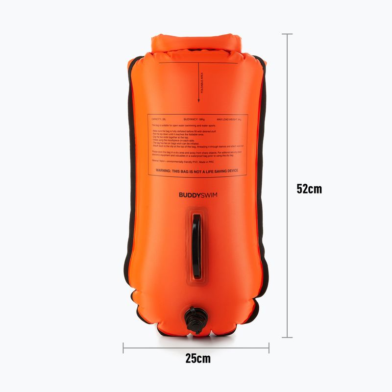 Буй страхувальний BuddySwim LLS Dry Bag 28 л orange 3