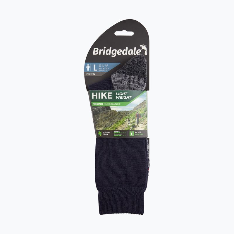 Шкарпетки чоловічі Bridgedale Lightweight Merino Performance Boot Original navy/grey 4