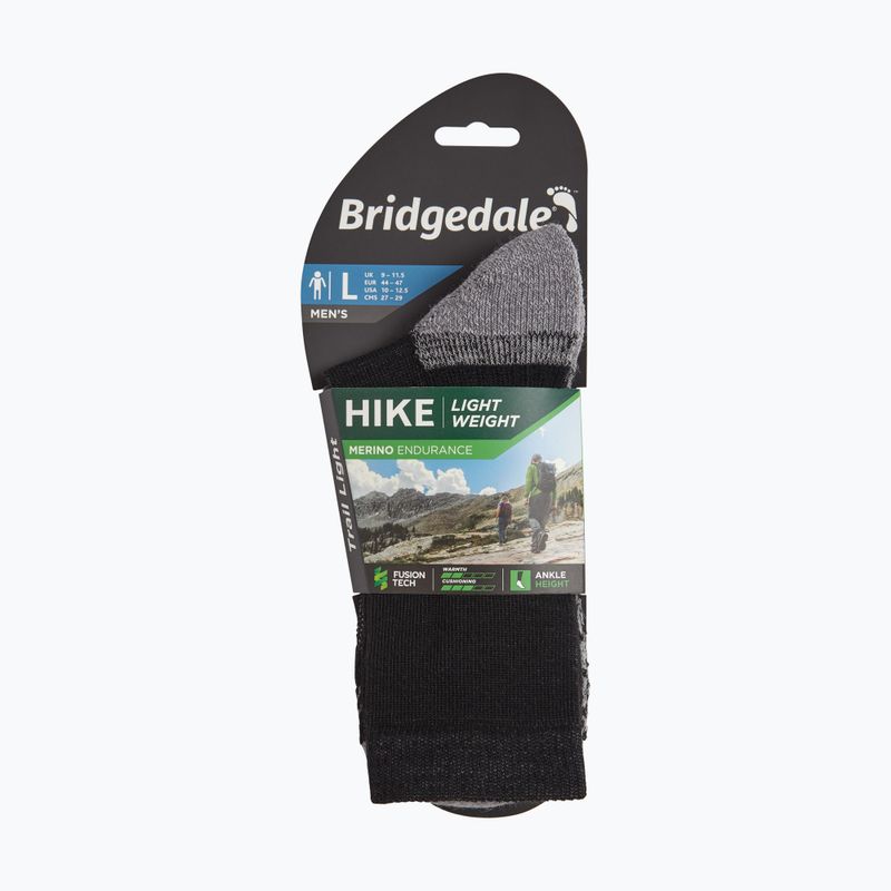 Шкарпетки чоловічі Bridgedale Lightweight Merino Performance 3/4 Crew Original black/silver 4