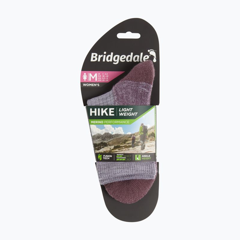 Шкарпетки жіночі Bridgedale Lightweight Merino Performance 3/4 Crew Original heather/damson 4