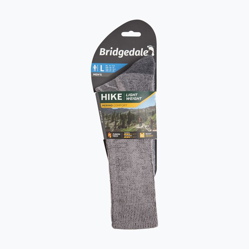 Шкарпетки чоловічі Bridgedale Lightweight Merino Comfort Boot Original grey 11
