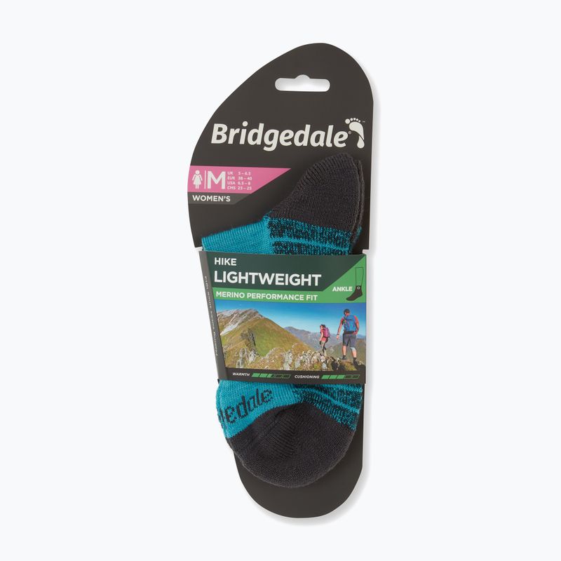 Шкарпетки жіночі Bridgedale Hike Lightweight Performance Ankle turquoise/navy 3