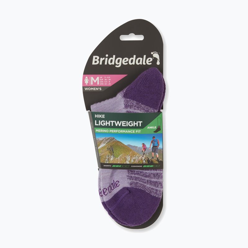 Шкарпетки жіночі Bridgedale Hike Lightweight Performance Ankle heather/damson 3