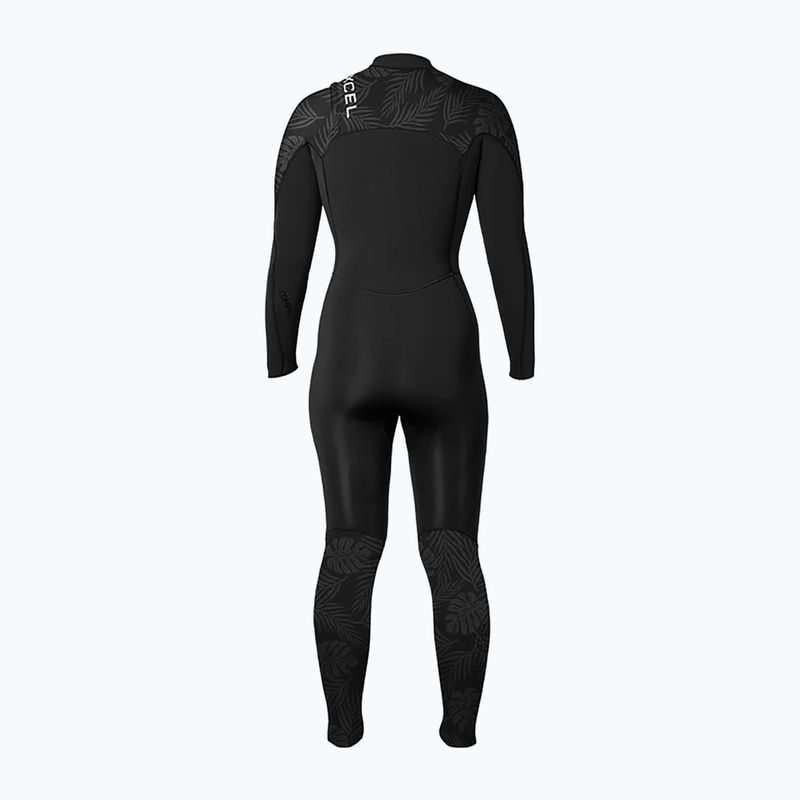 Гідрокостюм жіночий Xcel Comp 3/2 mm Full black/black palm/monstera print 2