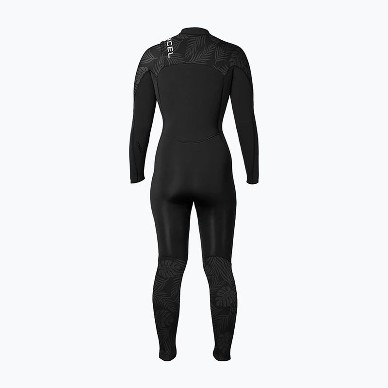 Гідрокостюм жіночий Xcel Comp 4/3 mm Full black/black palm/monstera print 2