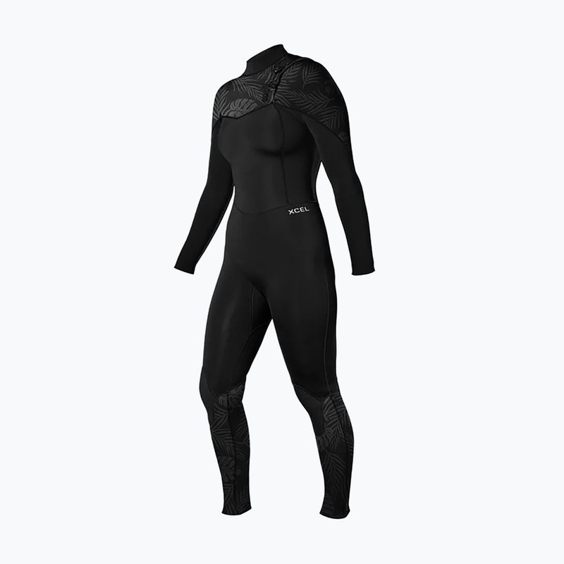 Гідрокостюм жіночий Xcel Comp 4/3 mm Full black/black palm/monstera print 3