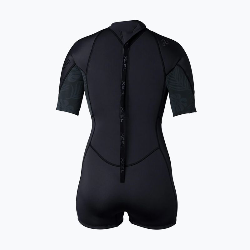 Гідрокостюм жіночий Xcel Axis Back Zip Spring 2 mm black/palm/monstera print 2