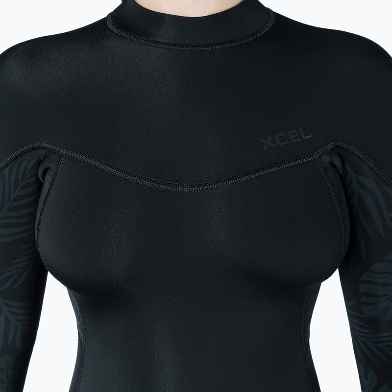 Гідрокостюм жіночий Xcel Axis Back Zip Spring 2 mm black/palm/monstera print 3