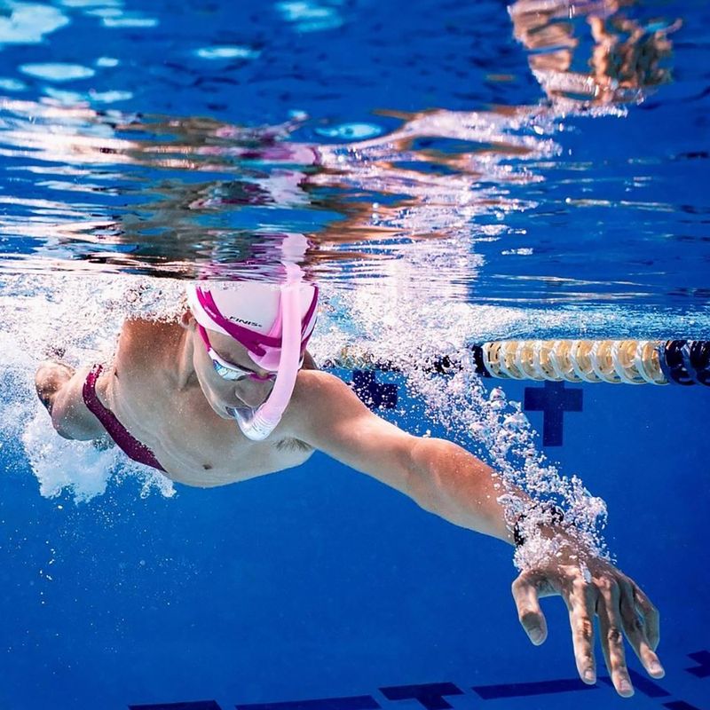 Трубка для плавання налобна FINIS Stability Snorkel orchid 3