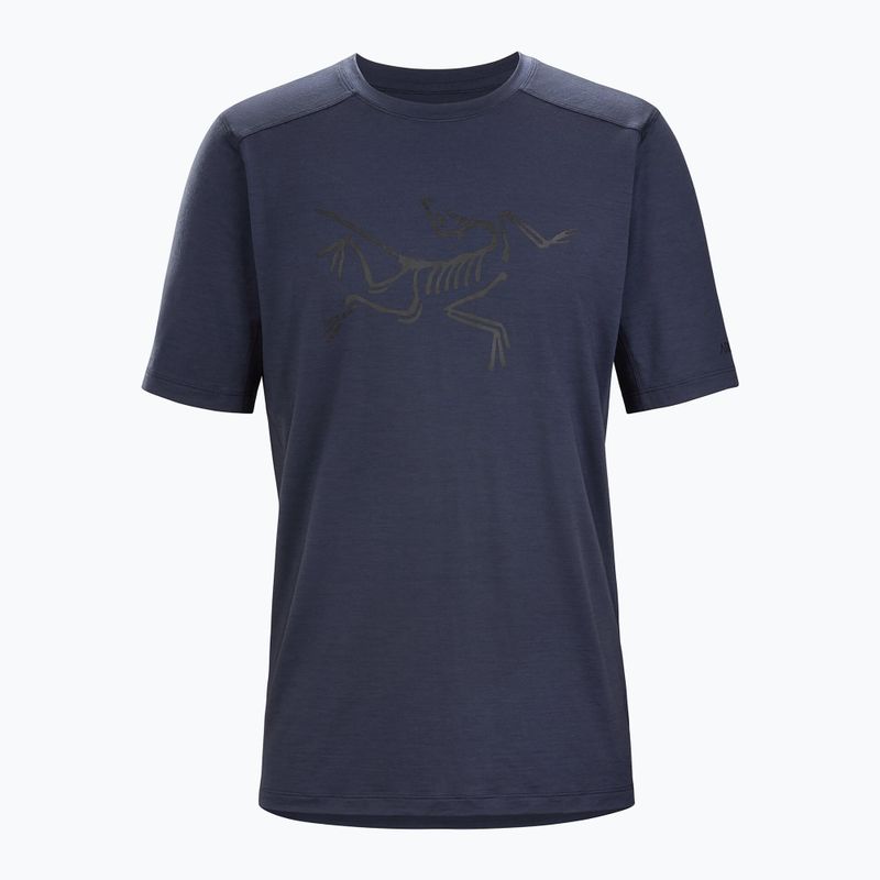 Футболка трекінгова чоловіча Arc'teryx Ionia Merino Wool Logo black/sapphire 4