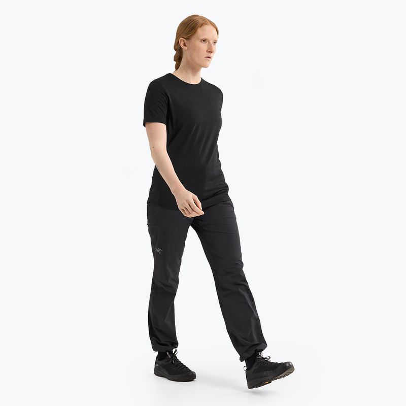 Футболка трекінгова жіноча Arcteryx Lana Crew black/sapphire 2